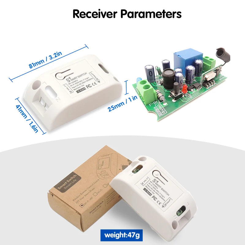 Wireless Wall Switch and Receiver - Gang Options
