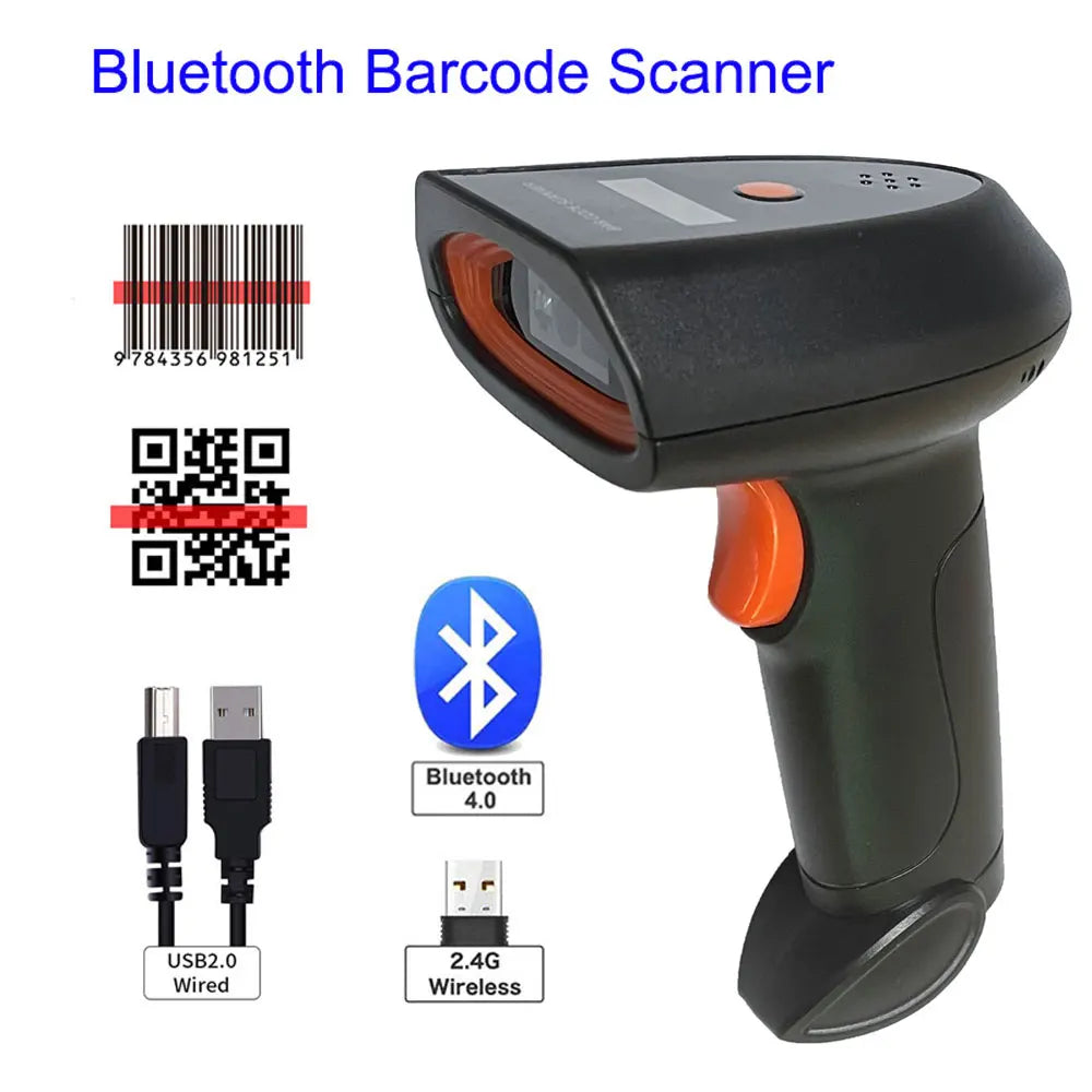 Handheld 1D and 2D Barcode Scanner with Display