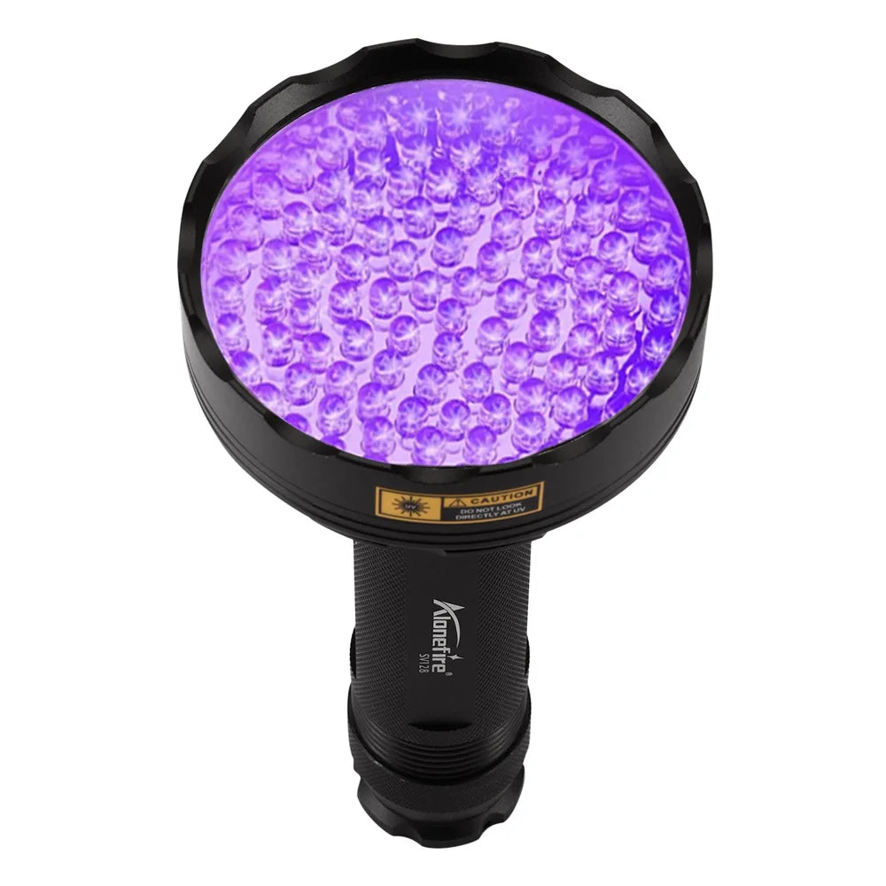 128LED 395nm UV Flashlight High Power Ultraviolet Torch Money Ore Pet Stains Invisible ink Scorpion Marker Fluorescent light