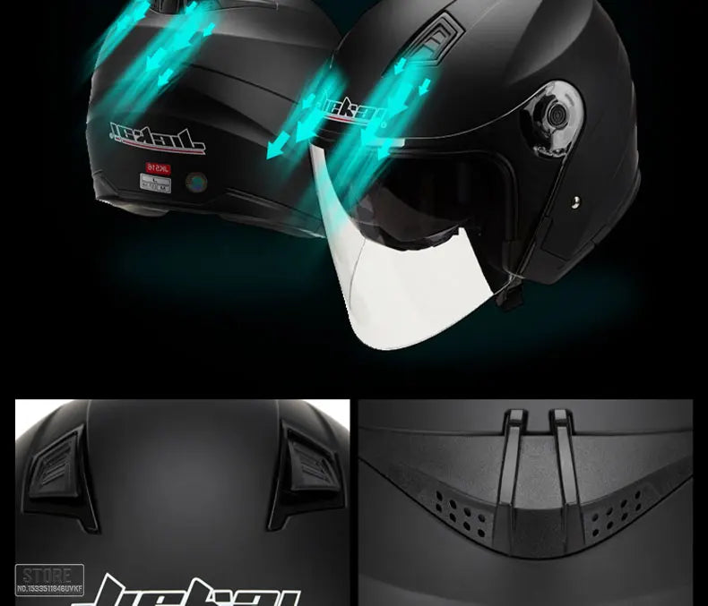 Motorbike Casco Go Kart Scooter Motor Van Motorcycle Dual Lens Vintage Helmets Four Seasons Racing Half Helmets Casque Helmet