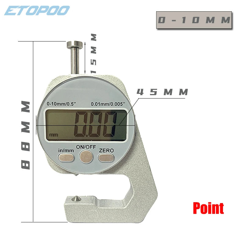 Digital Thickness Gauge - 10 or 20 mm