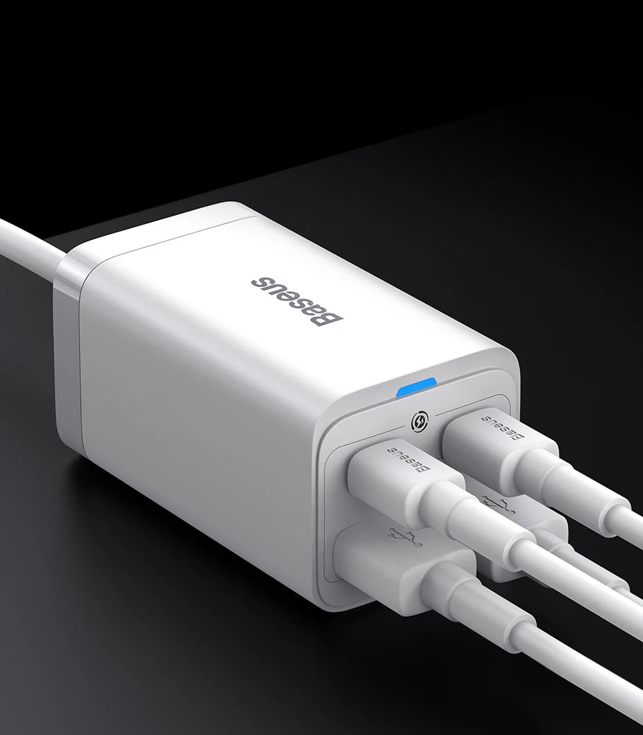 Baseus 65W/100W GaN stolná nabíjačka so 4 portami na rýchle nabíjanie