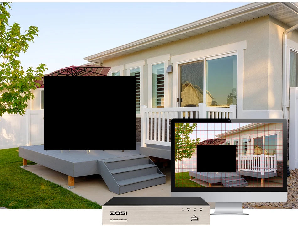 1080P Wired Security Camera System with 4 Cameras & 8CH DVR