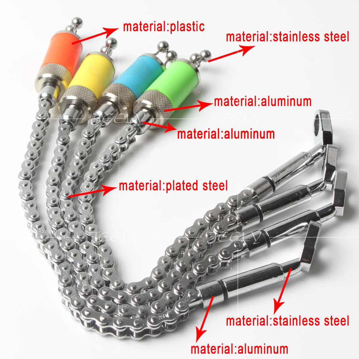 Carp Fishing Swinger for Bite Alarm, 30 cm Steel Chain