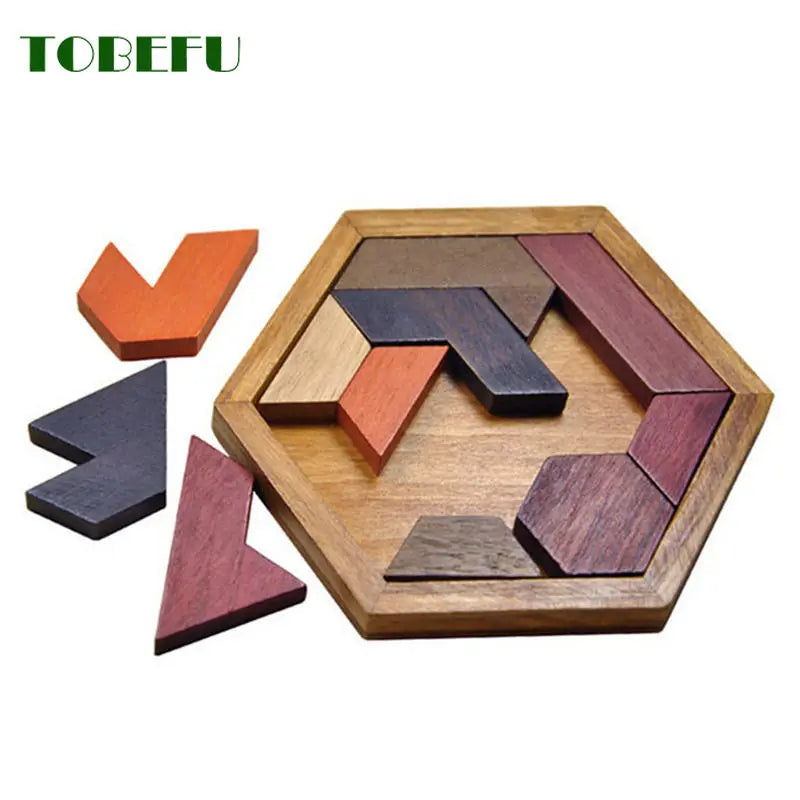 Tabellone puzzle geometrico in legno