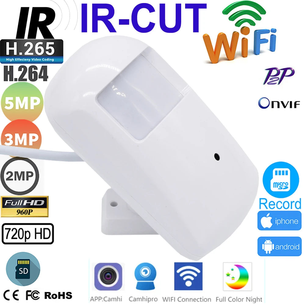 1080P 5MP WiFi IP Security Camera with Night Vision Audio and SD Card Slot
