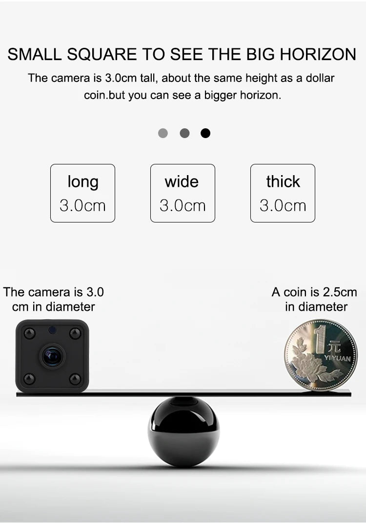Cameră Mini X6S 1080P WiFi Recorder cu Viziune Nocturnă