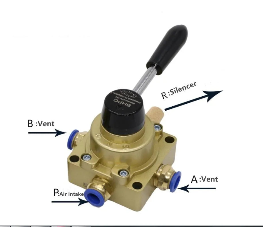 HV-Series Three-Position Four-Way Manual Air Valve