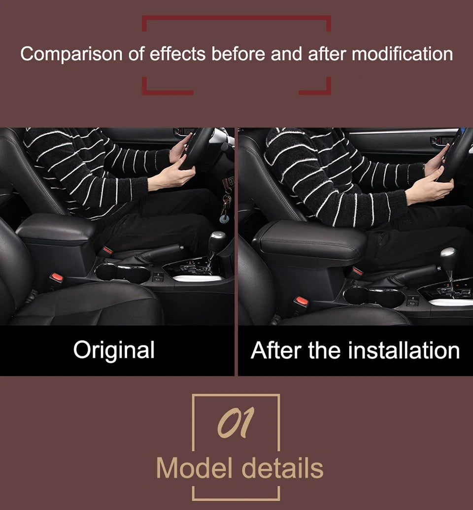 For Toyota Corolla Cross XG10 Car Armrest Box Lifting Pad Interior Modification Auto Product Accessories 2021 2022 2023 2024