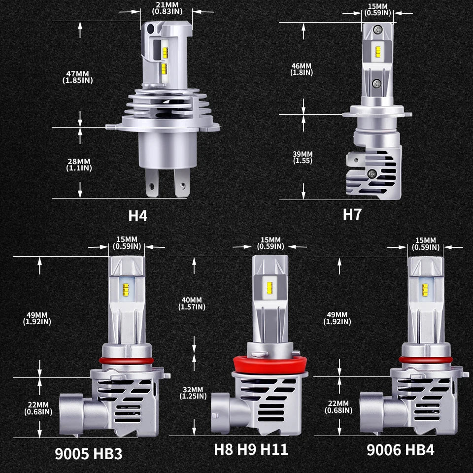 LED Headlight Bulbs - Socket Options