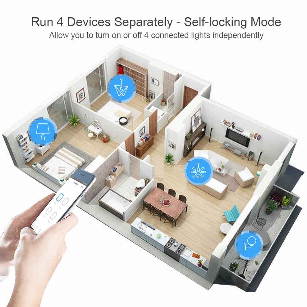 Tuya Four-Channel Wi-Fi Relay Module