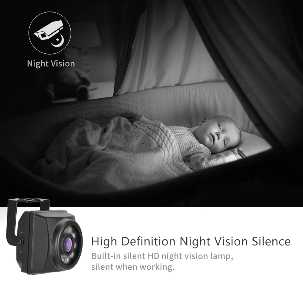 Cámara de seguridad IP 4K mini con audio, visión nocturna, impermeable