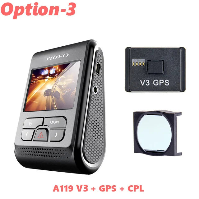 VIOFO A119 V3 2K Quad HD Dash Cam with Night Vision & Parking Mode