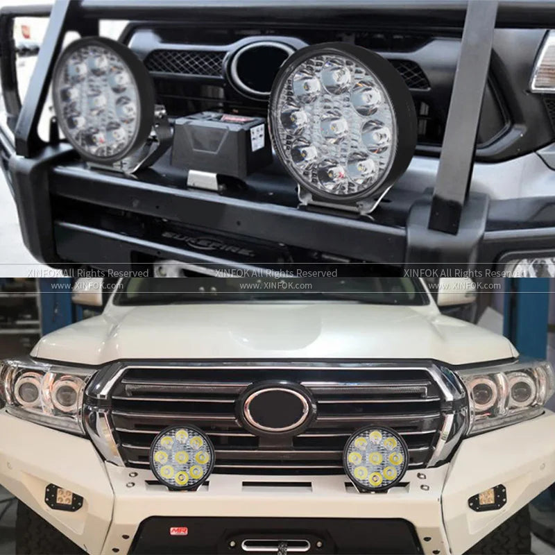 Luz de Trabalho para Carro 72W Barra LED 4x4 Barra de Trabalho com 24 LEDs para Offroad SUV ATV Trator Barco Caminhões Escavadora 12V 24V Feixe Combinado LED