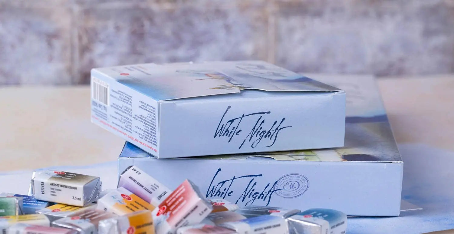 Set di colori acquerello White Nights di qualità artistica