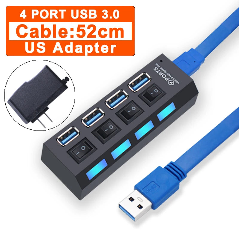 Switched USB Hub - 4 or 7 Ports