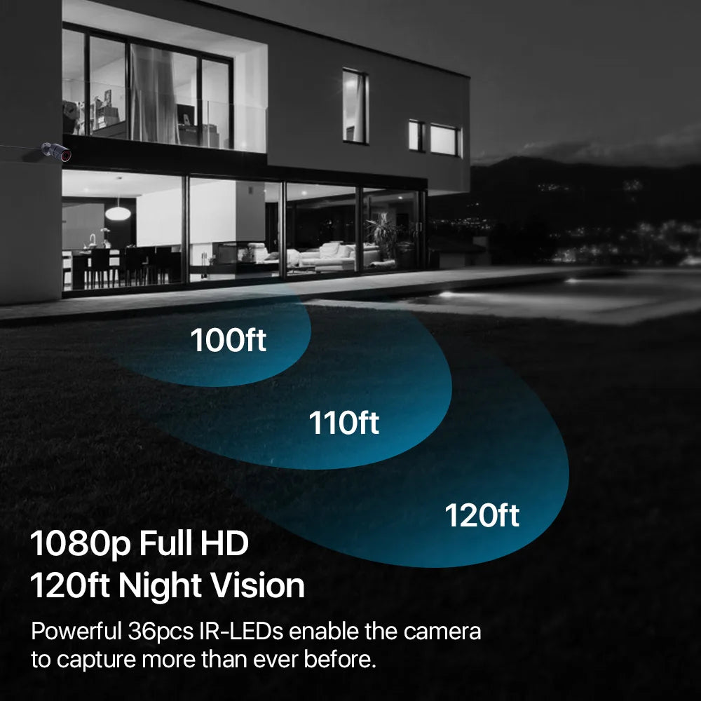 ZOSI 4 Pack 1080P HD-TVI Security Cameras with Audio Recording