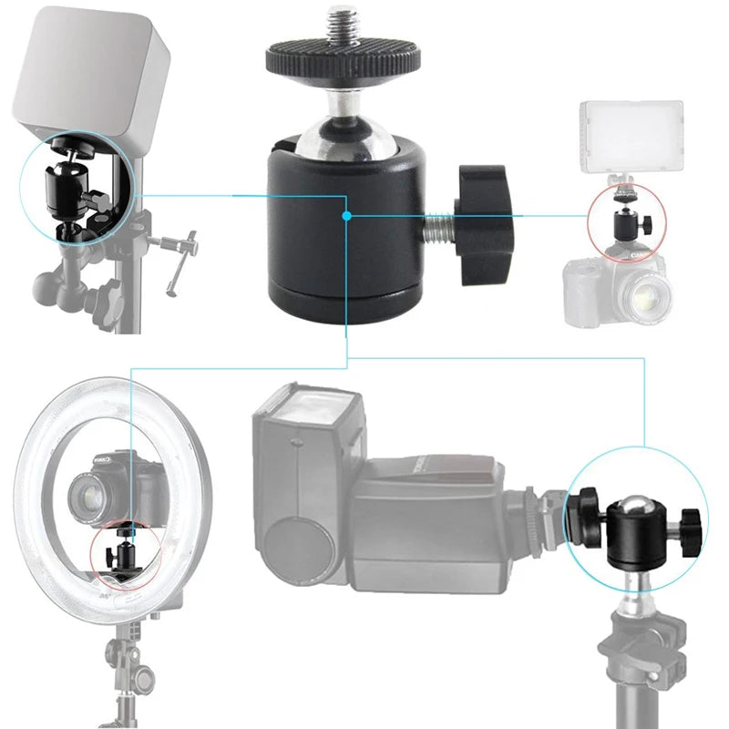 Mini Aluminium Ball Head with 1/4 Inch Fitting