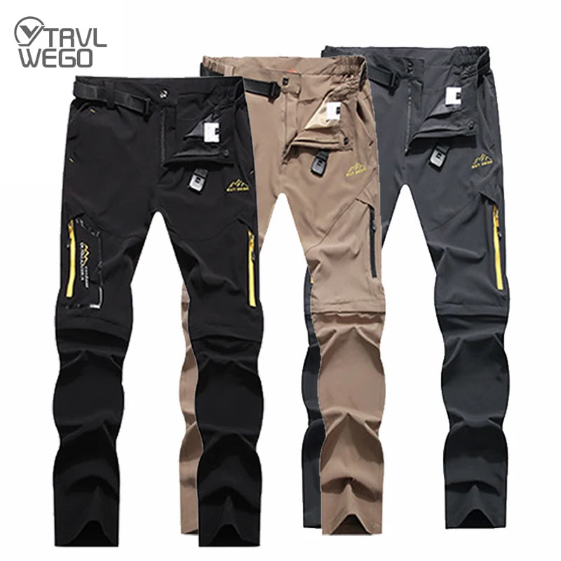 Men’s Convertible Hiking Pants Quick Dry UV Protection Cargo Trousers