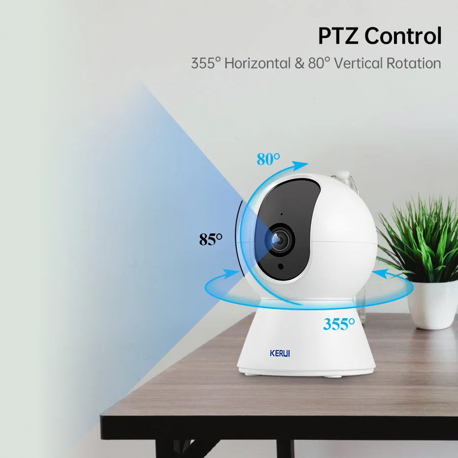 Indoor 4K HD WiFi IP Camera with Side-mounted Brackets