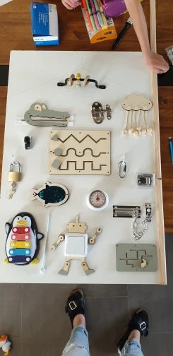 Busy Board Clothes Animal DIY Wooden Accessories Early Learning Toys Busy Board Matching Board Handmade Puzzle Educational Toys