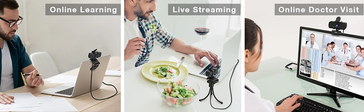 FIFINE 1440p Full HD PC webkamera s mikrofónom, statívom, pre USB stolný počítač a notebook, webkamera na živé vysielanie pre videohovory-K420