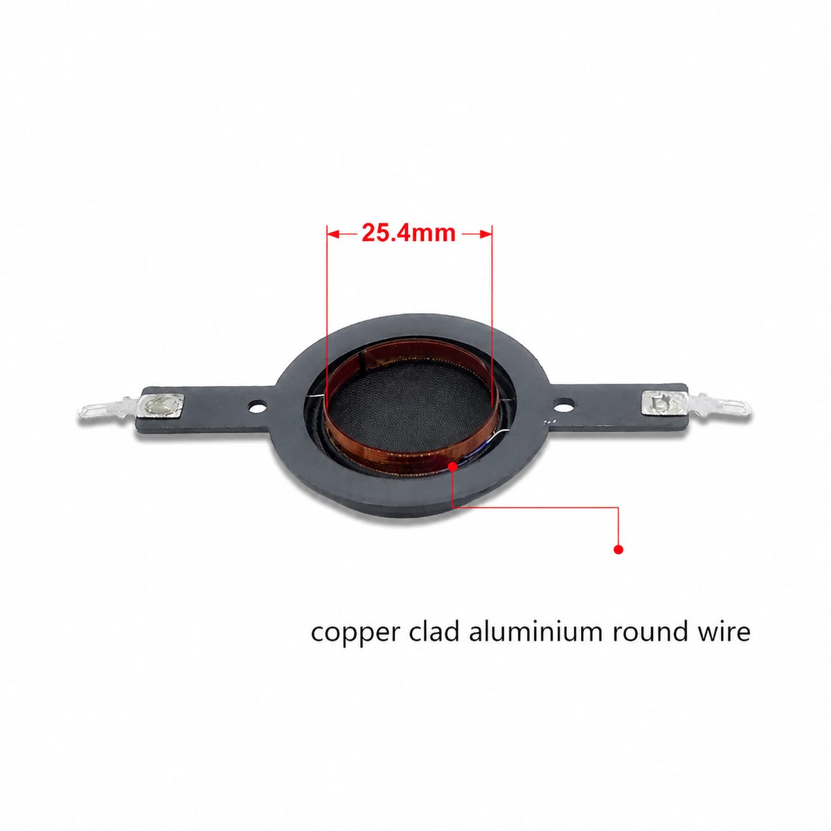 Unidade de reparação de diafragma de tweeter de seda, 25.4 mm, 8 Ohm