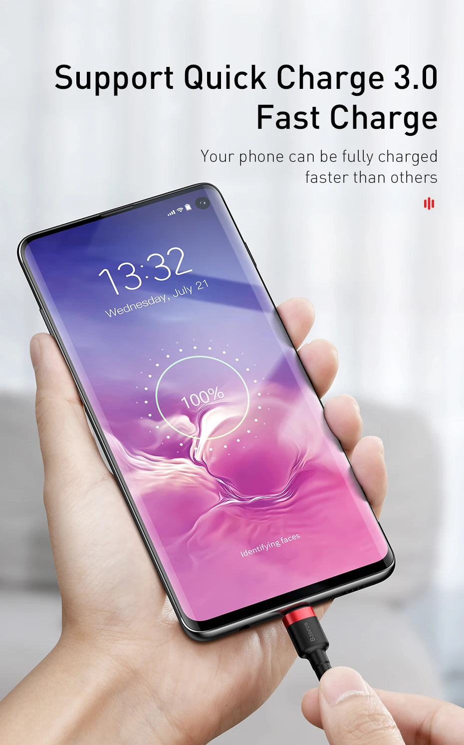 Baseus USB‑C Hızlı Şarj Kablosu Type‑C Cihazlar İçin