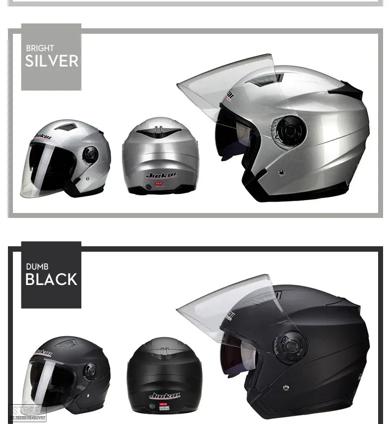 Motorbike Casco Go Kart Scooter Motor Van Motorcycle Dual Lens Vintage Helmets Four Seasons Racing Half Helmets Casque Helmet