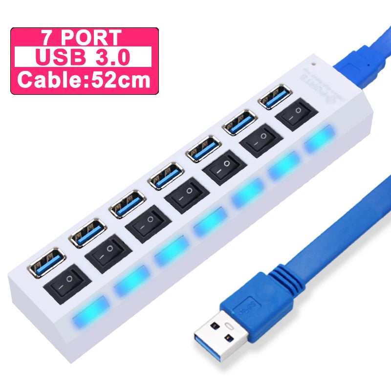 Switched USB Hub - 4 or 7 Ports