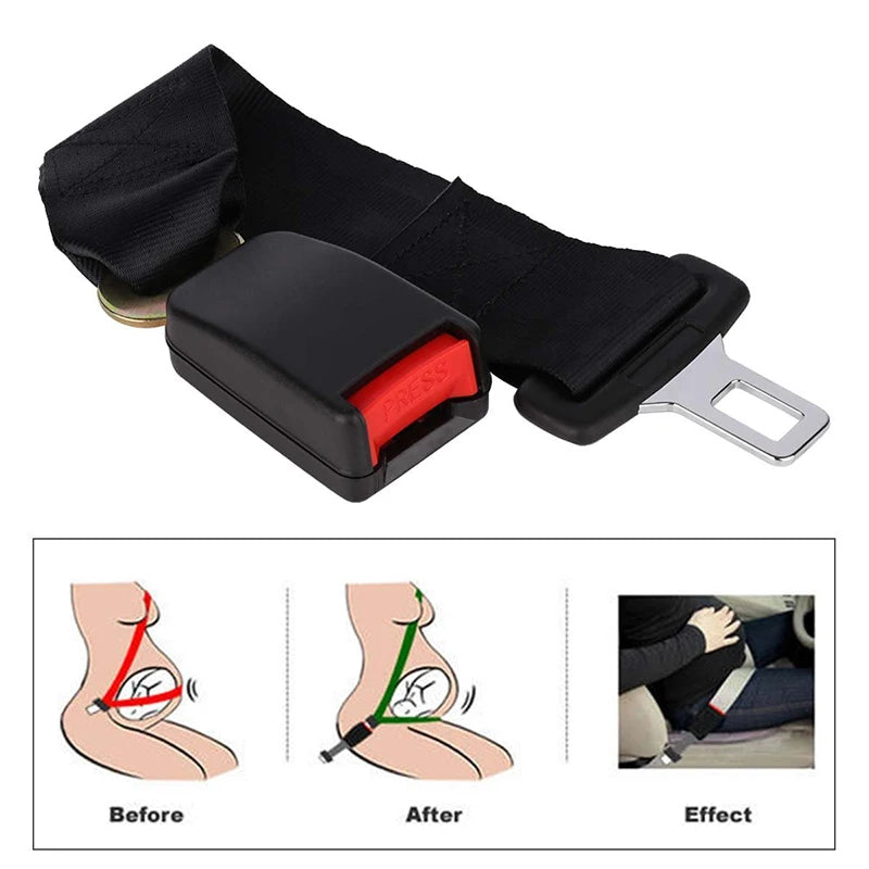 Cinturón de seguridad para carro 23CM Extensión de cinturón de seguridad Cuelgue de hebilla Clip de cinturón Extensor Ajustable Longitud universal para niños