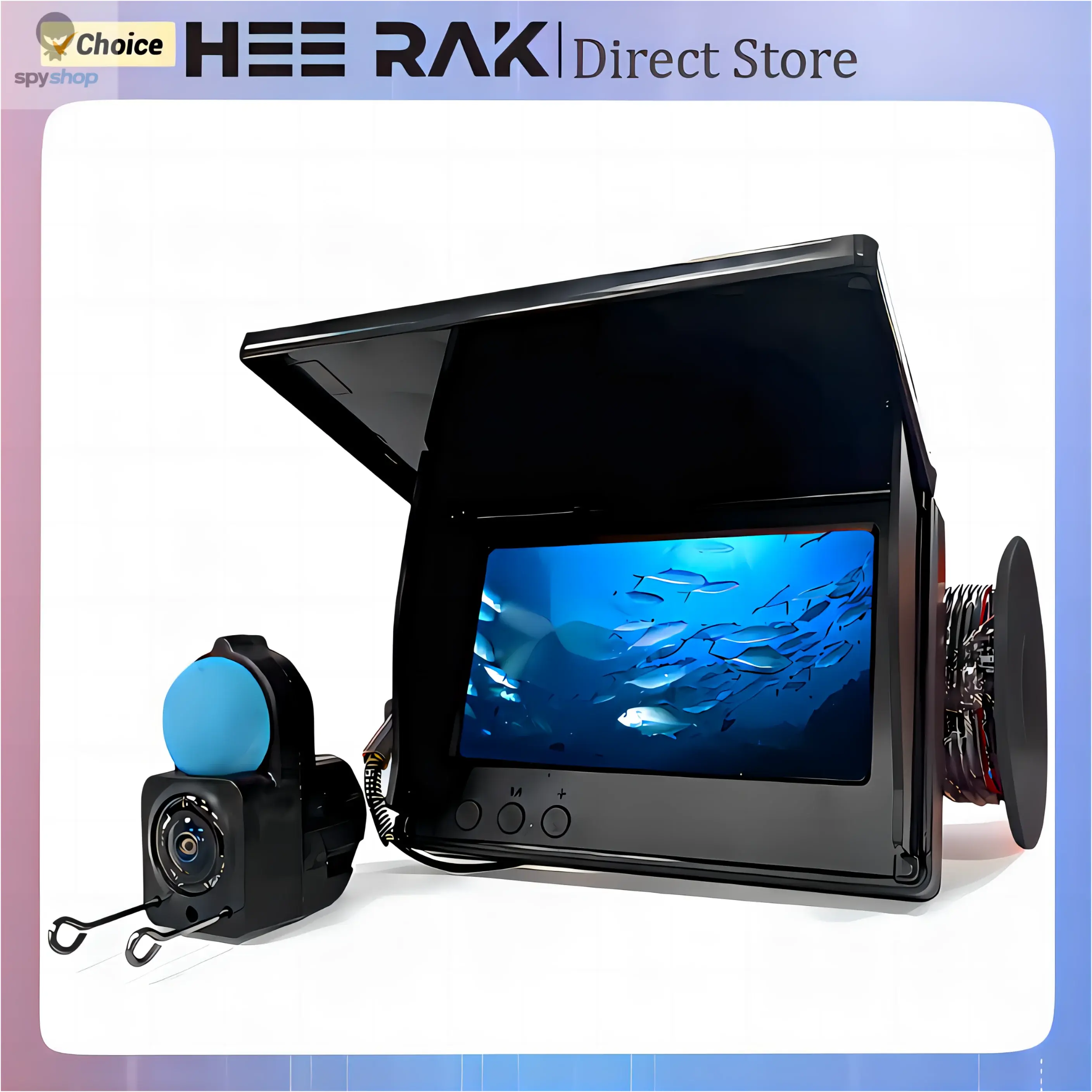 HEERAK Portable Fish Depth Finder Water Handheld 1080P 4.3 Inch LCD Fish Finder Underwater 220° Fishing Camera With Night Vision Spy-shop.com