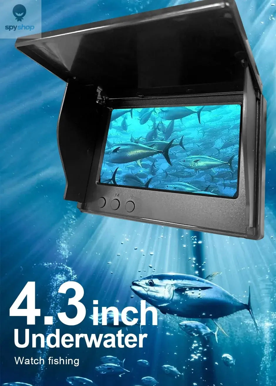 HEERAK Portable Fish Depth Finder Water Handheld 1080P 4.3 Inch LCD Fish Finder Underwater 220° Fishing Camera With Night Vision Spy-shop.com