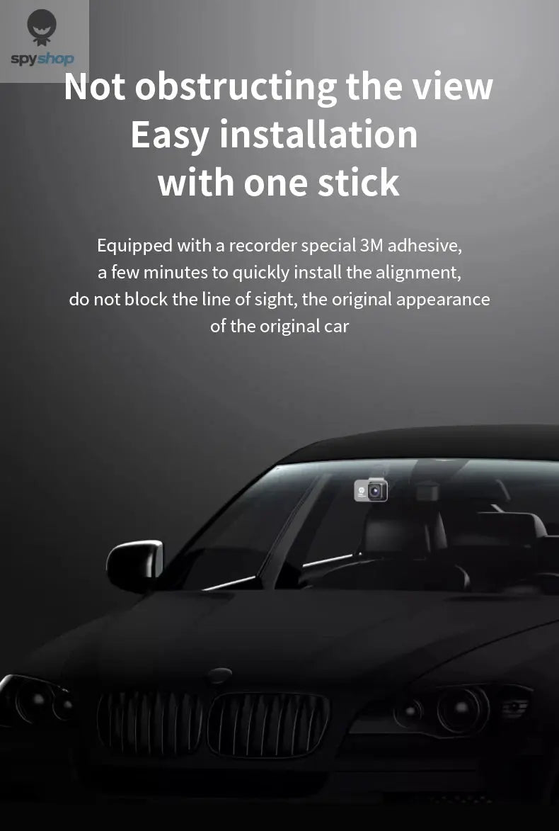 HP car camera dash cam camera 2k HD night vision WiFi DVR video loop video parking monitoring car dashcam auto Spy-shop.com