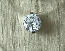 5 Colors Dazzling Zircon Necklace Invisible Transparent Fishing Line Simple Pendant Necklace Jewelry For Women Pearl Jewelry