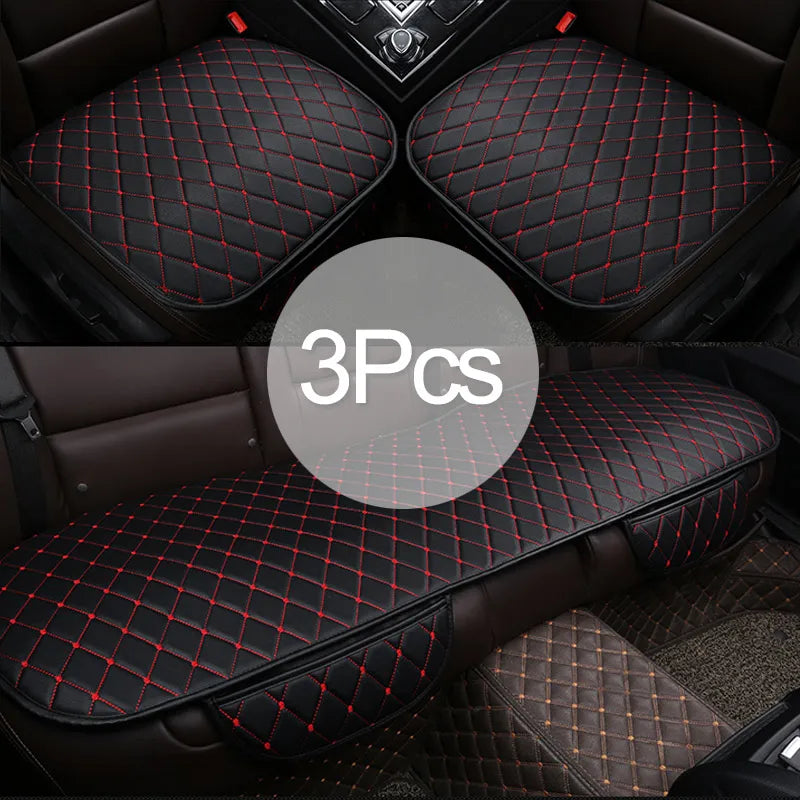 SEAMETAL Car Seat Cover Pu Leather Auto Seat Cushion Universal Four Seasons Breathable Chair Protection Mat Pad Car-Styling