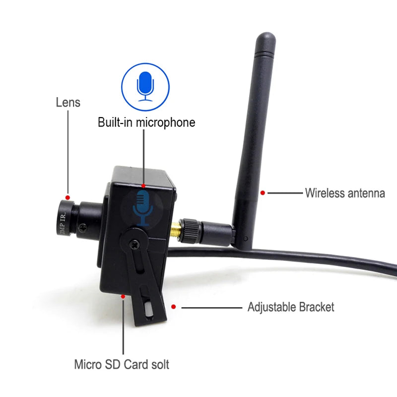 1080P mini WiFi bezpečnostná kamera s audio a upozorneniami na pohyb
