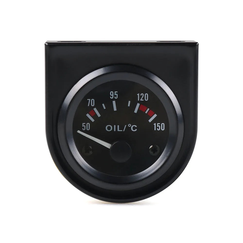 Mjerač 2INCH 52MM, crni, voltmetar, mjerač temperature vode i ulja, tlaka ulja i razine goriva, ampermetar, komplet s trostrukim mjeračem za automobil