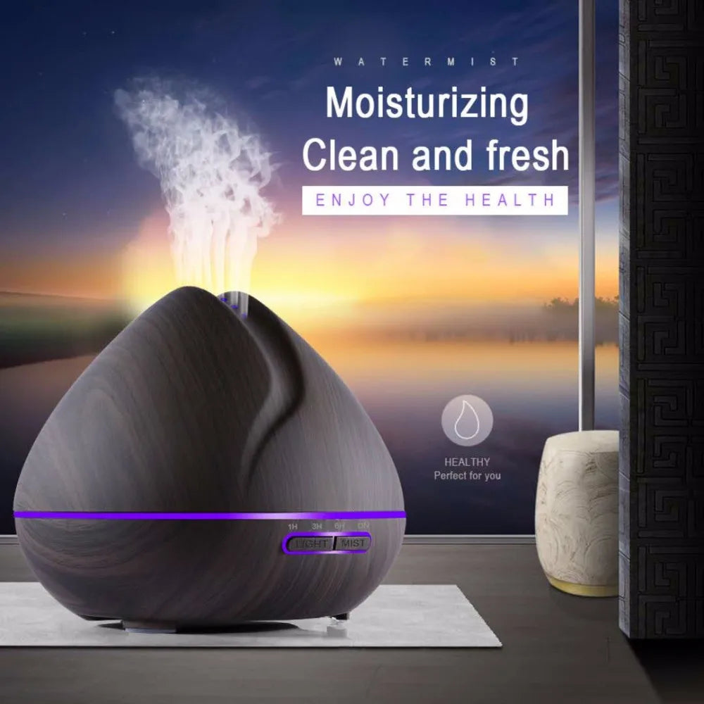 Humidificador ultrassónico e difusor de aromas com controlo remoto