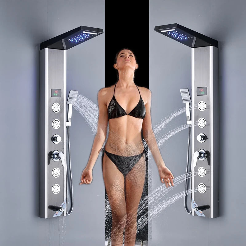 LED Shower Panel Massage Jet Shower System