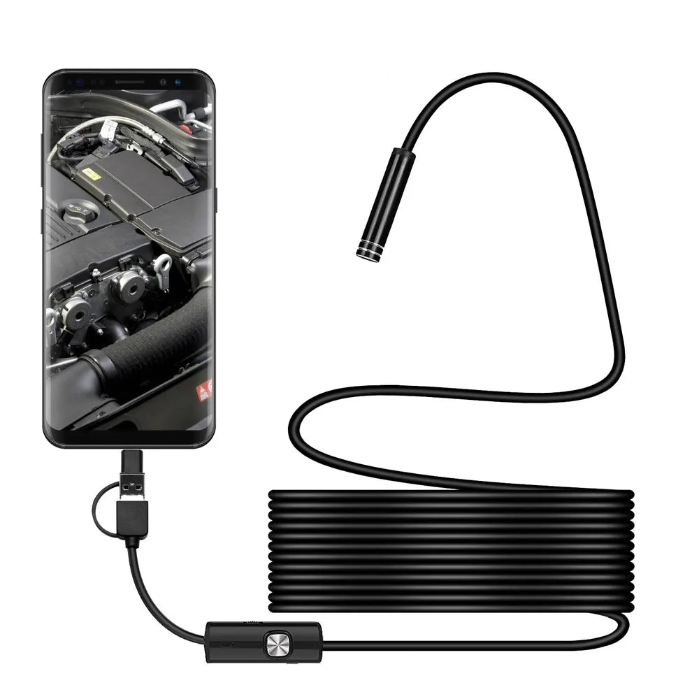 8mm USB Endoscope Camera 1080P Waterproof Borescope