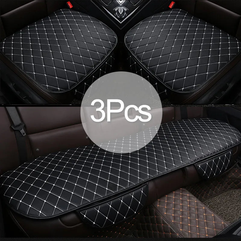 SEAMETAL Car Seat Cover Pu Leather Auto Seat Cushion Universal Four Seasons Breathable Chair Protection Mat Pad Car-Styling