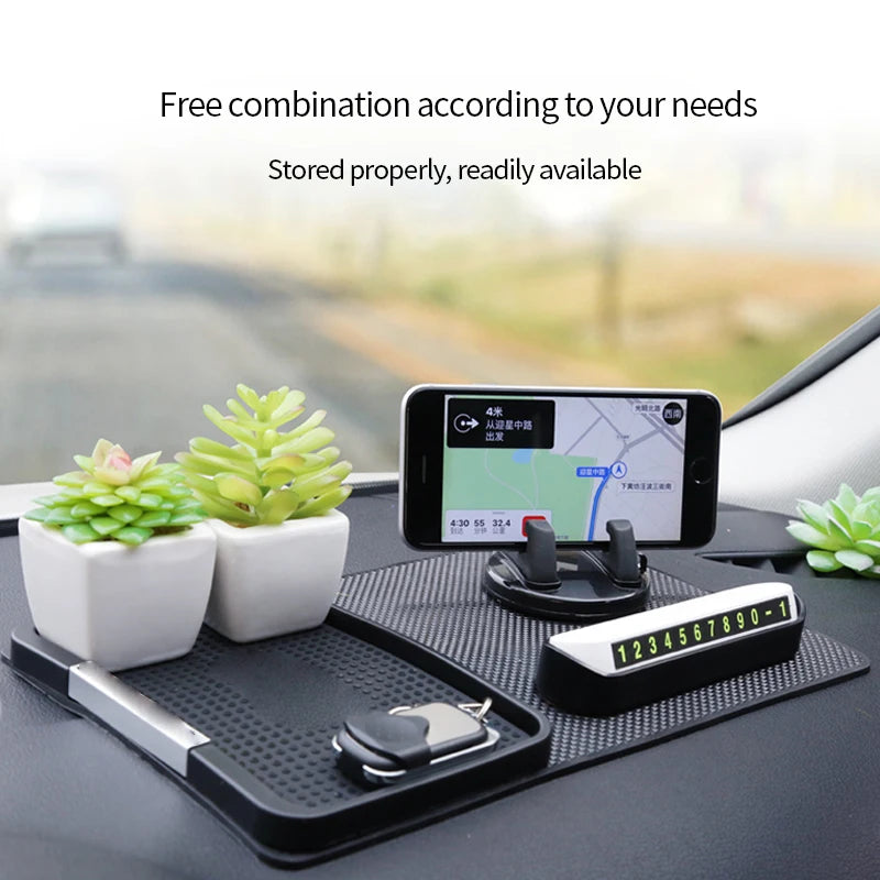 Silicone Car Non-slip Dash Mat Dashboard Sticky Pad Holder Anti Slip Mat For Car Mobile Phone Protective Pad Car Accessories