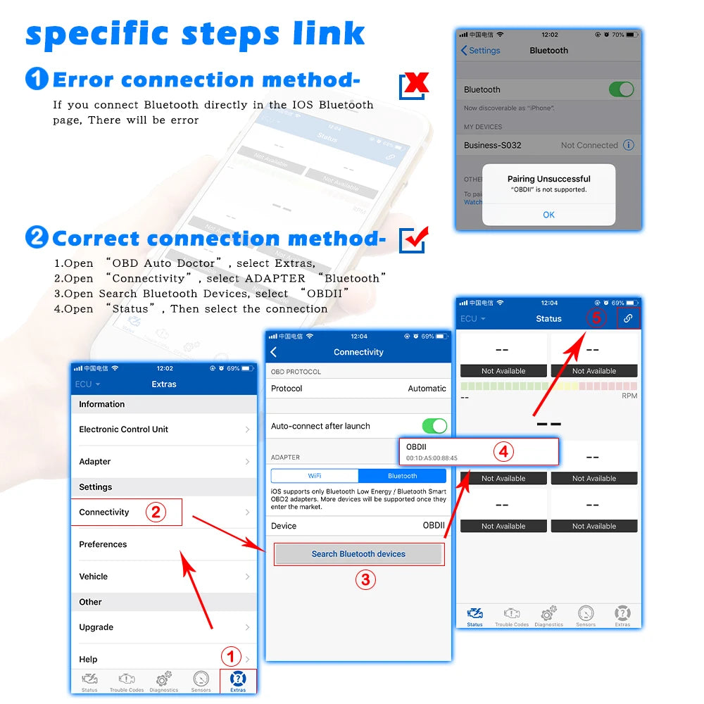 Bluetooth 4.0 OBD2 Diagnostic Scanner