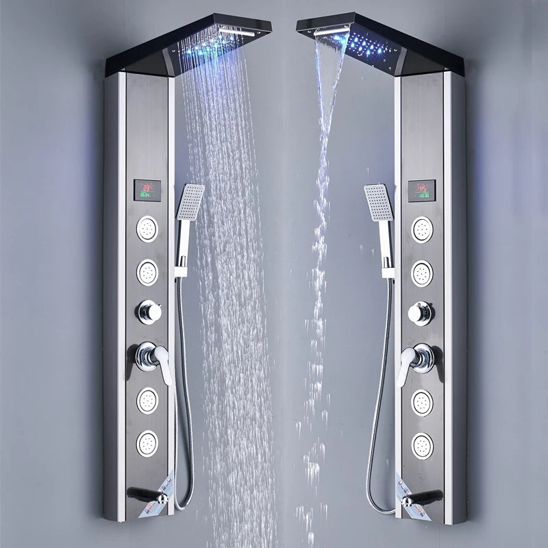 LED Shower Panel Massage Jet Shower System