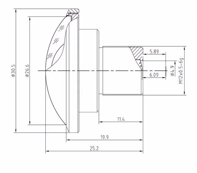 5MP Wide Angle CCTV Lens 1.66mm 1.78mm 2.1mm