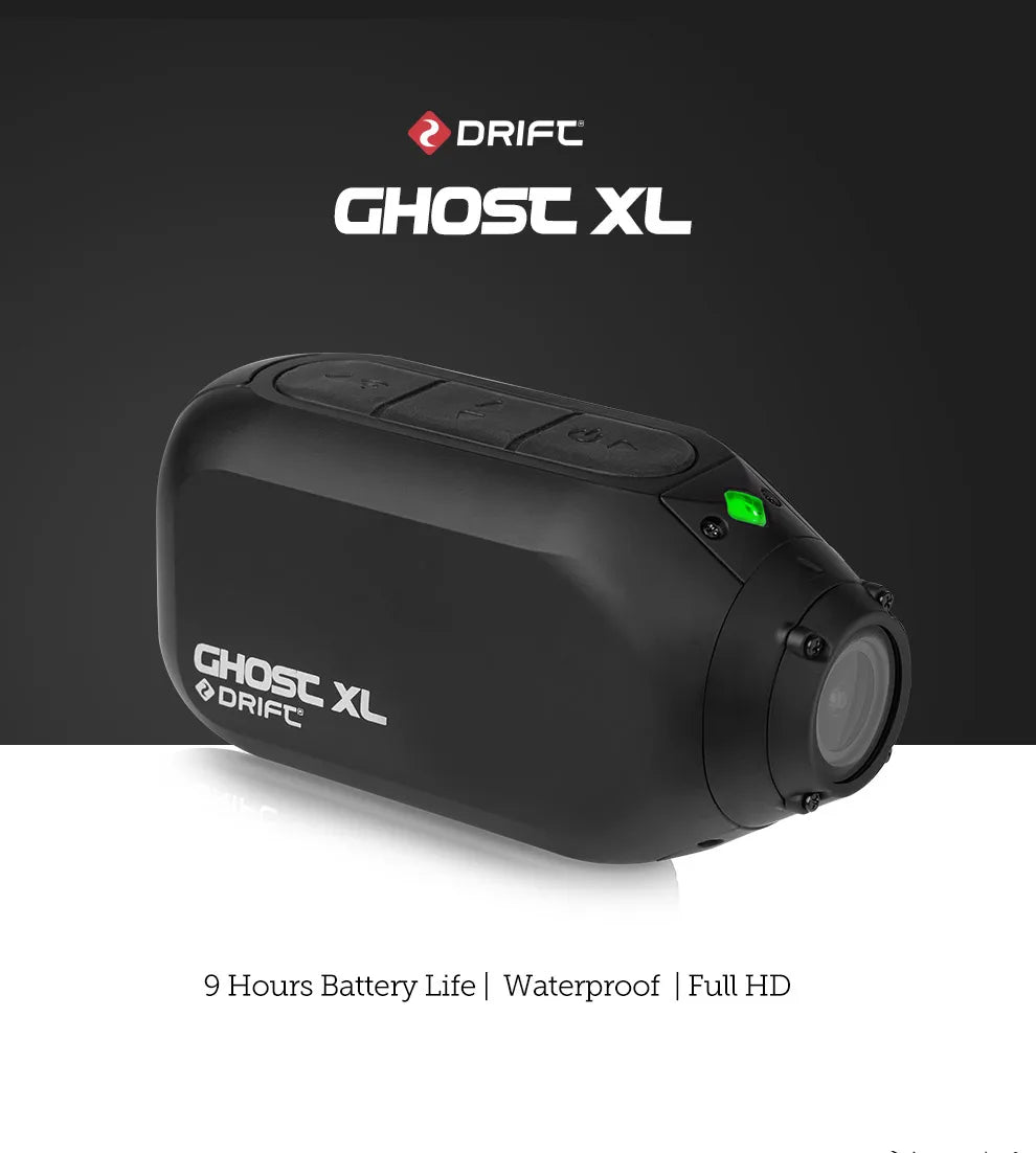 Cámara de acción Drift Ghost XL 1080P con lente giratoria y modo cámara para auto