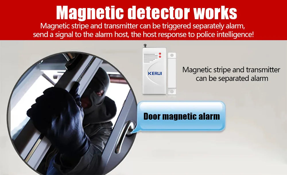 433MHz Wireless Door Window Sensor for Alarm Systems
