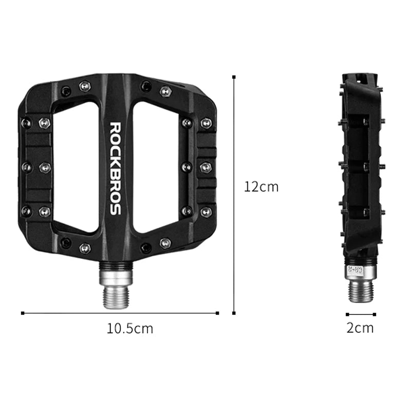 Ultralight Bike Pedals with Sealed Bearings and Wide Anti-Slip Platform