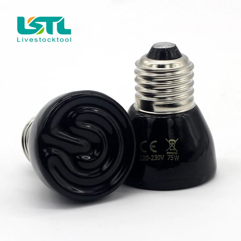 Ceramic Heat Emitter Bulb, 25-100 W, No Light Output